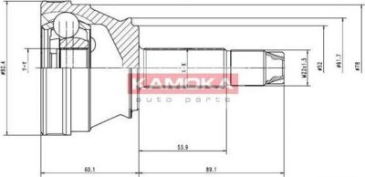 KAMOKA 6726 шарнирный комплект, приводной вал на FIAT ALBEA (178_)