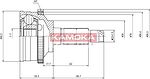 KAMOKA 6992 Шарнирный комплект, приводной вал