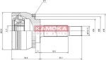 KAMOKA 7056 Шарнирный комплект, приводной вал