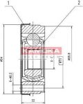 KAMOKA 8022 Шарнирный комплект, приводной вал