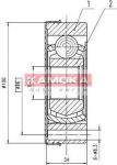 KAMOKA 8096 шарнирный комплект, приводной вал на SKODA OCTAVIA Combi (1U5)