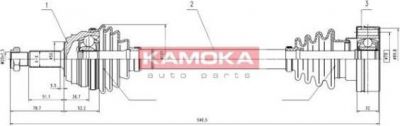 KAMOKA VW1138919 приводной вал на VW POLO CLASSIC (6KV2)