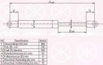 KLOKKERHOLM 00112800 газовая пружина, капот на AUDI 100 (44, 44Q, C3)