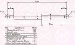 KLOKKERHOLM 00142800 газовая пружина, капот на AUDI A6 Avant (4B5, C5)