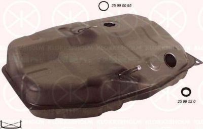 KLOKKERHOLM 2528018 топливный бак на FORD ESCORT IV (GAF, AWF, ABFT)