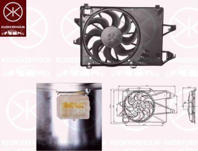 KLOKKERHOLM 25542601 вентилятор, охлаждение двигателя на FORD MONDEO I (GBP)