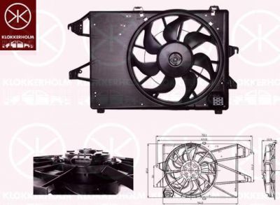 KLOKKERHOLM 25552603 вентилятор, охлаждение двигателя на FORD MONDEO III седан (B4Y)