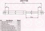 KLOKKERHOLM 25617100 газовая пружина, крышка багажник на FORD FIESTA фургон (FVD)