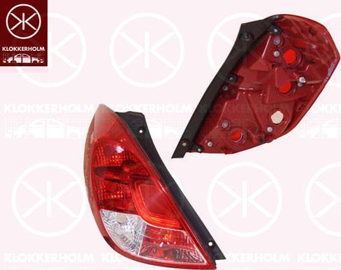 KLOKKERHOLM 31280713 задний фонарь на HYUNDAI i20 (PB, PBT)