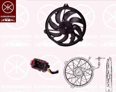 KLOKKERHOLM 55072602 вентилятор, охлаждение двигателя на PEUGEOT 206 SW (2E/K)