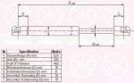 KLOKKERHOLM 75127100 газовая пружина, крышка багажник на SKODA FAVORIT Forman (785)