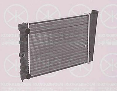 KLOKKERHOLM 9520302009 радиатор, охлаждение двигателя на VW POLO купе (86C, 80)