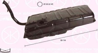 KLOKKERHOLM 9526018 топливный бак на VW POLO купе (86C, 80)