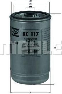 Knecht/Mahle KC 117 топливный фильтр на DAF 95