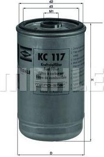 Knecht/Mahle KC 117 топливный фильтр на DAF 95