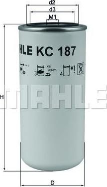 Knecht/Mahle KC 187 топливный фильтр на IVECO EuroTrakker