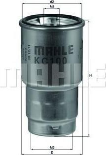 KNECHT/MAHLE Фильтр топливный TOYOTA AVENSIS (2339064450, KC100D)