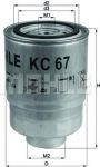 KNECHT/MAHLE Фильтр топливный NISSAN Alm/Pri/Pat/Sun/Xtr дизель (1640359EX0, KC67)