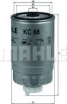 KNECHT/MAHLE Фильтр топливный OPEL VecA/B/AstF/OmA/B/FronA (813565, KC68)