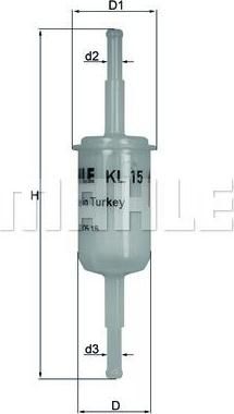 Knecht/Mahle KL 15 OF топливный фильтр на LADA 2107
