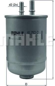 Knecht/Mahle KL 752/2D топливный фильтр на RENAULT MEGANE III Grandtour (KZ0/1)