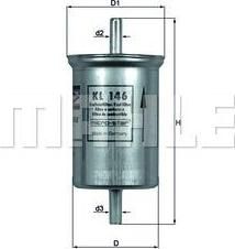 KNECHT/MAHLE Фильтр топливный HYUNDAI Santa Fe/RENAULT Megane (319113A000, KL146)