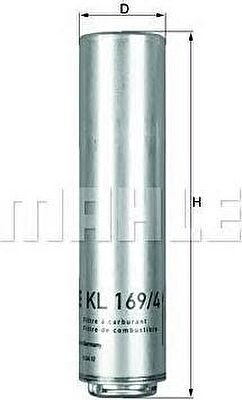 KNECHT/MAHLE Фильтр топливный X3 3.0D кроме Е90 (13327811401, KL169/4D)