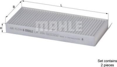 Knecht/Mahle LA 356/S фильтр, воздух во внутренном пространстве на KIA RIO универсал (DC)