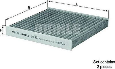 Knecht/Mahle LAK 630/S фильтр, воздух во внутренном пространстве на X3 (F25)