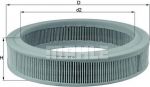 Knecht/Mahle LX 108 воздушный фильтр на FORD FIESTA фургон (FVD)