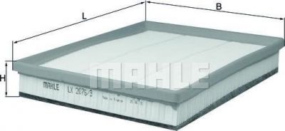 Knecht/Mahle LX 2076/3 воздушный фильтр на 3 (F30, F35, F80)
