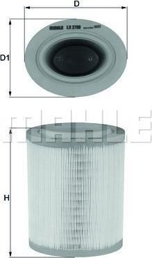 Knecht/Mahle LX 2790 воздушный фильтр на ALFA ROMEO 159 (939)