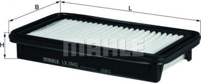 Knecht/Mahle LX 2842 воздушный фильтр на FIAT SEDICI (FY_)