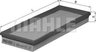 Knecht/Mahle LX 285 воздушный фильтр на OPEL MANTA B (58_, 59_)