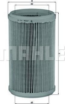Knecht/Mahle LX 914 воздушный фильтр на ALFA ROMEO 156 (932)