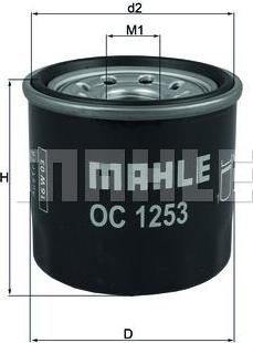 Knecht/Mahle OC 1253 масляный фильтр на CHEVROLET AVEO Наклонная задняя часть (T250, T255)