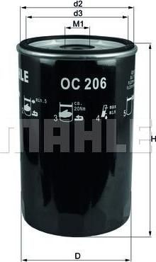 Knecht/Mahle OC 206 масляный фильтр на MAN L 2000