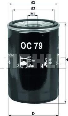 Knecht/Mahle OC 79 масляный фильтр на OPEL MONZA A (22_)