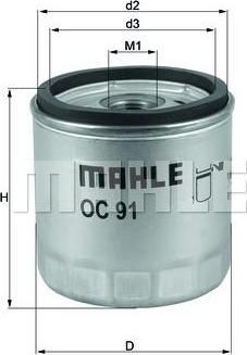 Knecht/Mahle OC 91D масляный фильтр на MOTORCYCLES R 1150