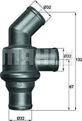 Knecht/Mahle TH 16 80 термостат, охлаждающая жидкость на 3 (E21)