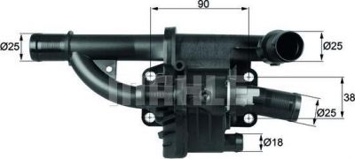 Knecht/Mahle TH 40 83 термостат, охлаждающая жидкость на PEUGEOT PARTNER фургон