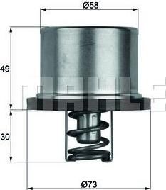 Knecht/Mahle THD 1 71 термостат, охлаждающая жидкость на VOLVO FL 6