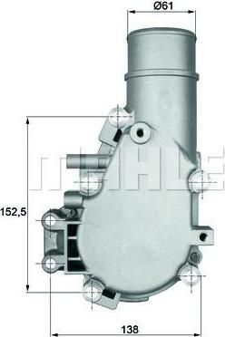 Knecht/Mahle TI 136 84 термостат, охлаждающая жидкость на IVECO EuroTrakker