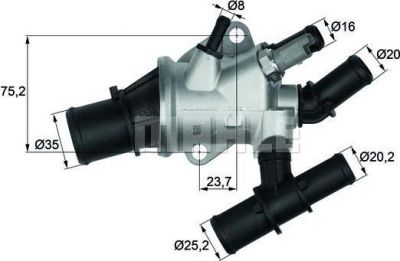 Knecht/Mahle TI 155 88 термостат, охлаждающая жидкость на FIAT STILO (192)