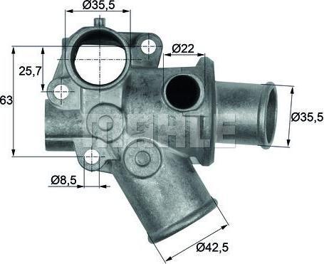 Knecht/Mahle TI 70 80D термостат, охлаждающая жидкость на FIAT TEMPRA S.W. (159)