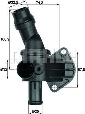 Knecht/Mahle TI 8 87 термостат, охлаждающая жидкость на AUDI A3 Sportback (8PA)