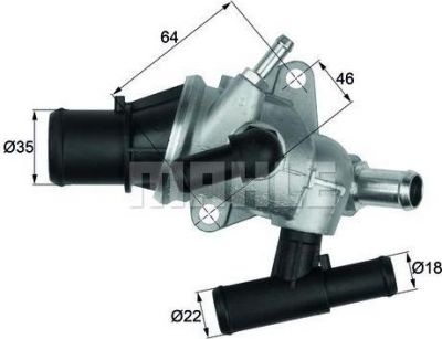 Knecht/Mahle TI 95 83 термостат, охлаждающая жидкость на ALFA ROMEO 155 (167)