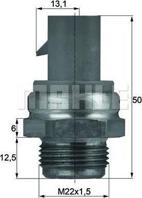 Knecht/Mahle TSW 14D термовыключатель, вентилятор радиатора на ALFA ROMEO 146 (930)