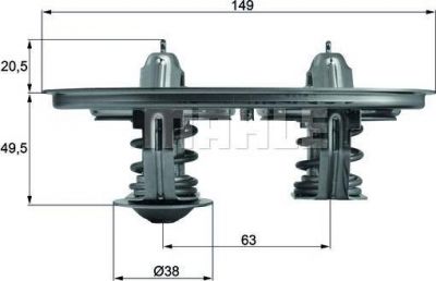 Knecht/Mahle TX 105 термостат, охлаждающая жидкость на SCANIA P,G,R,T - series