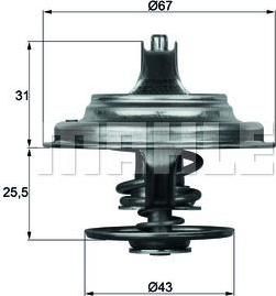 Knecht/Mahle TX 23 75D термостат, охлаждающая жидкость на DAF F 2800